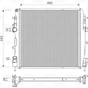 Nowość Chłodnica, układ chłodzenia silnika VALEO 734922