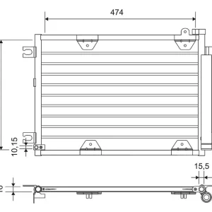Premium Skraplacz, klimatyzacja VALEO 814444