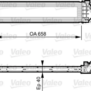 Chłodnica powietrza doładowującego VALEO 818239 Premium