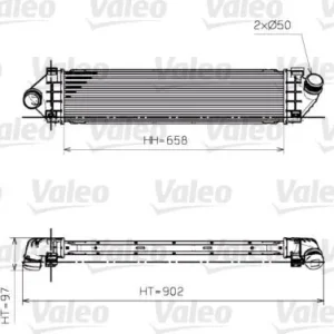 Chłodnica powietrza doładowującego VALEO 818246 Nowość