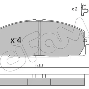 Ekspresowa dostawa Zestaw klocków hamulcowych, hamulce tarczowe CIFAM 822-434-0