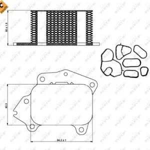 Zamów teraz Chłodnica oleju, olej silnikowy NRF 31333