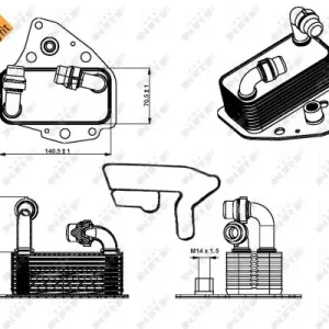 Chłodnica oleju, olej silnikowy NRF 31343 Nowość