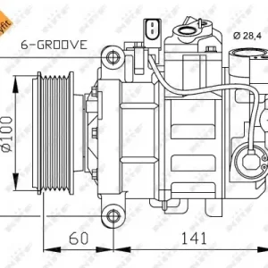 Sprężarka, klimatyzacja NRF 32263 Tylko dziś