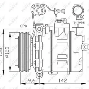 Ekspresowa dostawa Sprężarka, klimatyzacja NRF 32377