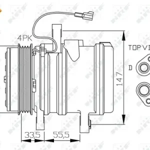 Sprężarka, klimatyzacja NRF 32436 Rabat