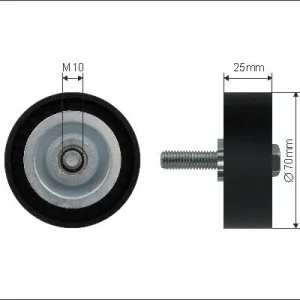 Szybka dostawa Rolka napinacza, pasek klinowy wielorowkowy CAFFARO 176-37