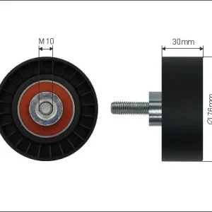 Autentyczny rolka kierunkowa / prowadząca, pasek klinowy zębaty CAFFARO 18-10