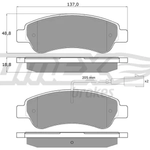 Autentyczny Klocki hamulcowe TOMEX BRAKES TX 18-10