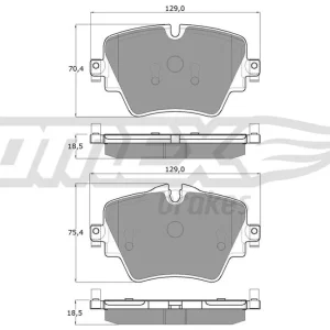 Klocki hamulcowe TOMEX BRAKES TX 18-43 Wysoka jakość