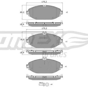 Klocki hamulcowe TOMEX BRAKES TX 18-53 Tylko dziś