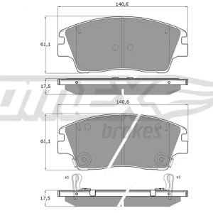 Klocki hamulcowe TOMEX BRAKES TX 18-67 Premium