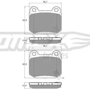 Klocki hamulcowe TOMEX BRAKES TX 18-72 Ekspresowa dostawa