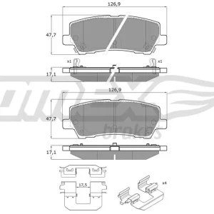 Klocki hamulcowe TOMEX BRAKES TX 18-97 Ekspresowa dostawa
