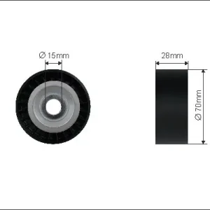 Rolka napinacza, pasek klinowy wielorowkowy CAFFARO 180-87 Oferta limitowana