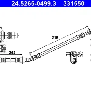 PRZEWÓD HAMULCOWY GIĘTKI TOYOTA YARIS 10- LP Tylko dziś