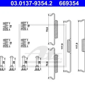 Niska cena SPRĘŻYNKI DO SZCZĘK HAM. VW TOUAREG 10-18