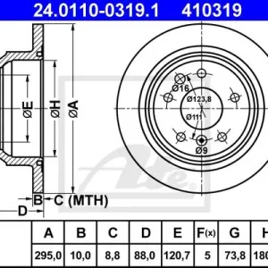 Wysoka jakość TARCZA HAMULC. JAGUAR XJ6  86-94 TYŁ