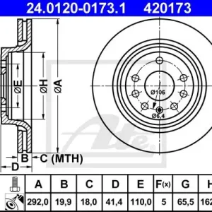 TARCZA HAMULC. OPEL VECTRA C  02-08 TYŁ WEN. Tani