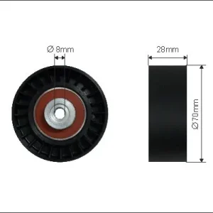 rolka kierunkowa / prowadząca, pasek klinowy zębaty CAFFARO 118-14 Niska cena