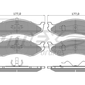Klocki hamulcowe TOMEX BRAKES TX 12-09 Autentyczny