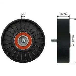 rolka kierunkowa / prowadząca, pasek klinowy zębaty CAFFARO 12-18 Wysoka jakość