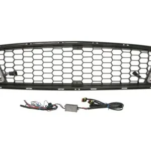 Bezpieczna płatność Atrapa (z listwą, chromowany/czarny) pasuje do: FORD MUSTANG 01.15-07.18