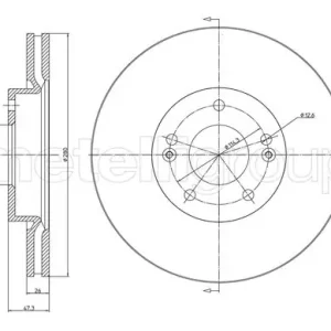 TARCZA HAMULC. KIA CEED  06- Tani