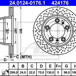 Nowość TARCZA HAMULC. PORSCHE 911 (996)  98-05 TYŁ