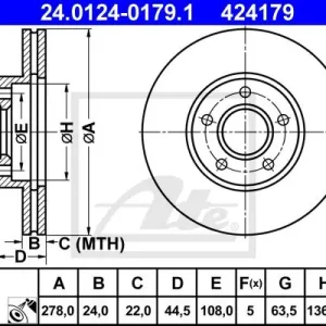 TARCZA HAMULC. FORD TOURNEO CONNECT  02- Promocja
