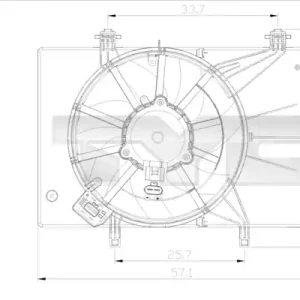 Rabat Wentylator chłodnicy (z obudową) FORD B-MAX, ECOSPORT, FIESTA VI 1.25-1.6D 06.08