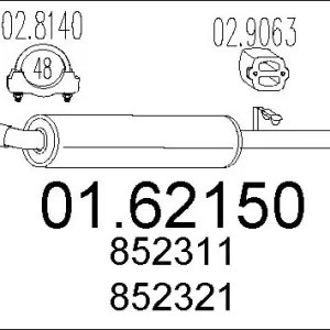 Premium TŁUMIK KOŃCOWY ASCONA B D 1.2 1.