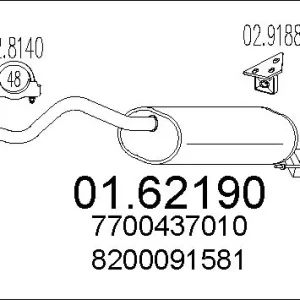 Darmowa dostawa TŁUMIK KOŃCOWY CLIO II 1,4 16V