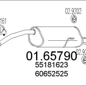Tylko dziś TŁUMIK KOŃCOWY AR 156 1,9JTD