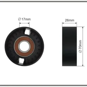 Premium ROLKA PASKA MICRO-V 70X17X26 SELF-COOLIN