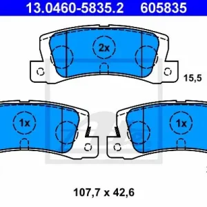 KLOCKI HAMULC. TOYOTA COROLLA  99-01 TYŁ Zamów teraz