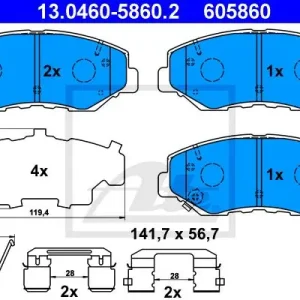 KLOCKI HAMULC. HONDA CR-V  02-06 Nowość