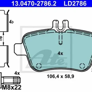KLOCKI HAMULC. MERCEDES W246 B-KLASA  11- TYŁ Wyprzedaż