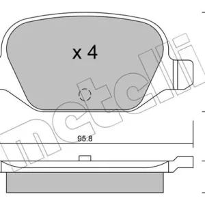 KLOCKI HAM.FIAT PUNTO 1,8 99- TYL Popularny