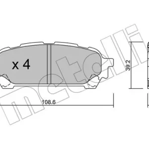 Popularny KLOCKI HAM.SUBARU IMPREZA 02- TYL