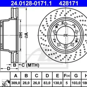 TARCZA HAMULC. PORSCHE 911  87-90 LEWY TYŁ Wyprzedaż