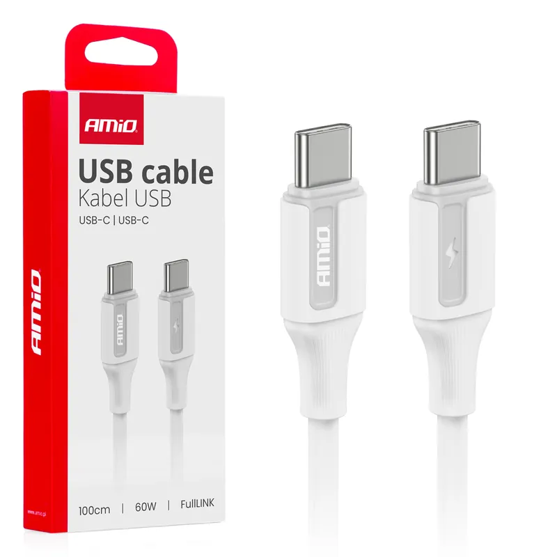 KABEL LADOWANIA USB-C USB-C 60W 100CM Autentyczny