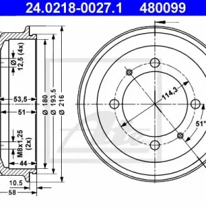 BĘBEN HAMULC. HYUNDAI ACCENT  94-96 Darmowa dostawa