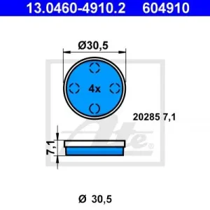 Tani KLOCKI HAMULC. CITROEN 2CV  81-90 (RĘCZNY)