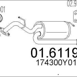 Wyprzedaż TŁUMIK KOŃCOWY YARIS 1.3 16V
