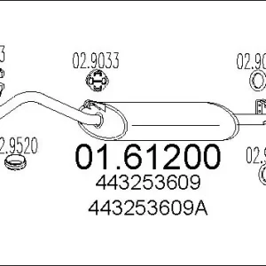 TŁUMIK KOŃCOWY AUDI 100 1,8 Oryginalny
