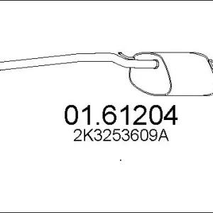 TŁUMIK KOŃCOWY CADDY III 1.9 Promocja