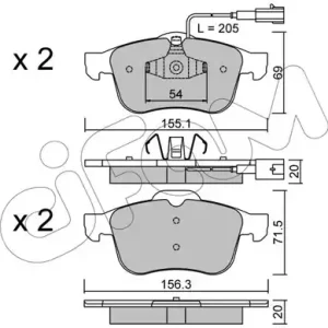 Promocja KLOCKI HAMULC. ALFA ROMEO GIULIETTA  10- PRZÓD