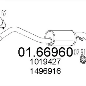 TŁUMIK KOŃCOWY ESCORT D 1.8 Rabat