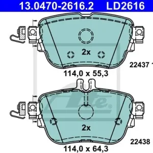 KLOCKI HAMULC. MERCEDES W213 E-KLASA  16- TYŁ Popularny